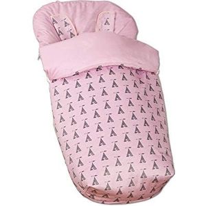 Babyline Tepee voetenzak met wanten, uniseks, roze