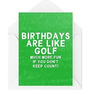 Grappige Nieuwigheid Wenskaarten | Verjaardagen zijn als Golf | Verjaardag Papa Mama Broer Zus Grootouder Sport Geklets Grappige Grap | CBH1327