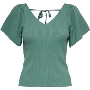 ONLY Onlleelo S/S Back Pullover Knt Noos Pullover dames,flesgroen,XS