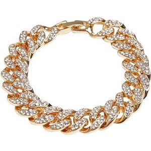 Urban Classics Unisex Diamond Bracelet Manchetknopen, Goud, L/XL