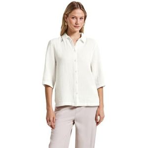 Street One Dames mousseline hemdblouse, off-white, 38