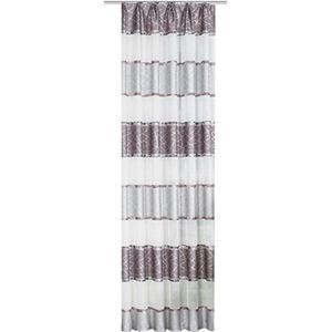 Home fashion KRIELBANDSCHAP DECOSTOF dwarsstrepen met jackQUARDMUSTERING, polyester, grijs, 175 x 140 cm