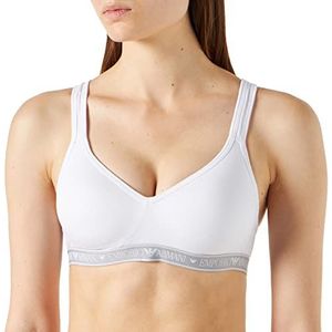 Emporio Armani Dames Padded Bralette BH, wit, XL