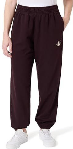 Calvin Klein Jeans Broek  aubergine / wit