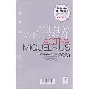 Miquelrius - Vervangende agenda 16 maanden (september 2022 december 2023) - weekoverzicht - actieve grootte 117 x 182 mm (ca. A6) - Catalaans