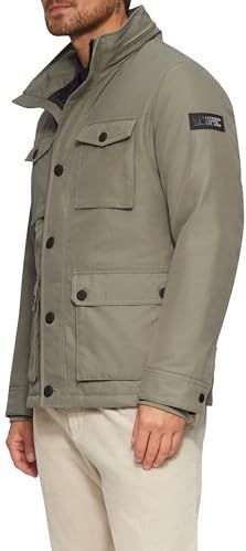 s.Oliver - Gevoerde Jas - Groen - Opstaande Kraag - Ritssluiting - Regular Fit