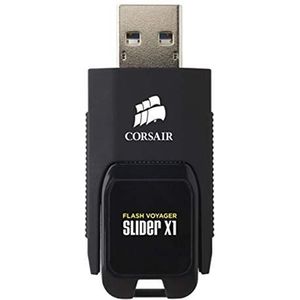 Corsair CMFSL3X1-64GB Flash Voyager Slider X1 64GB USB 3.0 Compact Flash Drive, zwart