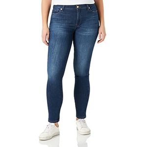 7 For All Mankind Hw Skinny Slim Illusion met Verfraaide Squiggle Jeans voor dames, Donkerblauw, 50