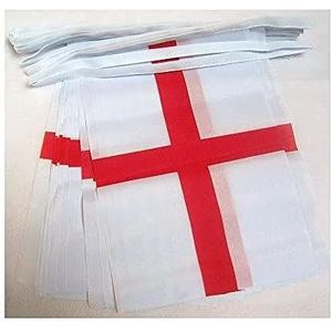 Engeland 6 meter BUNTING Vlag 20 vlaggen 9'' x 6'' - Engelse STRING vlaggen 15 x 21 cm - AZ FLAG