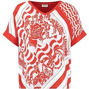 Gerry Weber Dames 170232-35034 T-shirt, lila/roze/rood/oranje print, 34, lila/roze/rood/oranje opdruk, 34