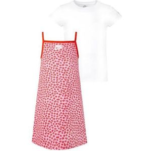 Nike Meisjesjurk bloemen 2-delige set 36L816, Roze, 2-3 Jaar