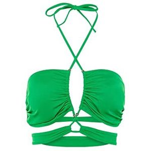 Trendyol Vrouwen Strapless Knit Bikini Top,Donker Emerald Groen,34, Donker Emerald Groen, 38
