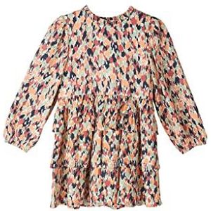 s.Oliver Meisjesjurk met volants, oranje, 98 cm