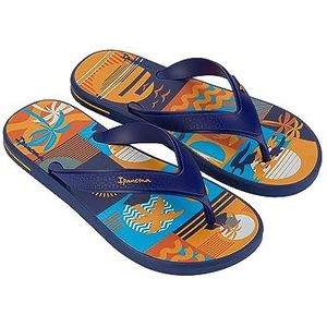 Ipanema Posto 10 TEMAS VI AD Teenslippers, voor heren, blauw/geel, 42 EU, Blauw Blauw Geel, 42 EU