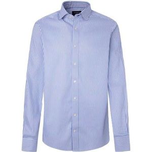 Hackett London Overhemd met dubbel gezicht voor heren, Blauw (blauw/marine), L