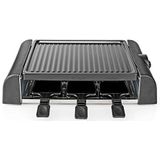 Nedis Gourmet / Raclette - Grill - 6 Personen - Spatel - Temperatuurinstelling - Anti-aanbak laag - Rechthoek