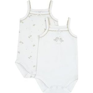 Chicco Extra mouwloze bodyset voor jongens en meisjes, Wit 2, 0 Maanden