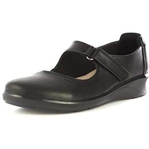 Clarks Hope Henley Mary Jane Flat voor dames, Zwart Leer, 36 EU