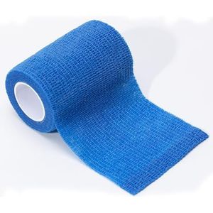 GIMA, Previtnt 34734 kleurrijke elastische bandages van vliesstof, zelfklevend, blauw, 7,5 cm x 4,5 m, verpakking van 10 stuks