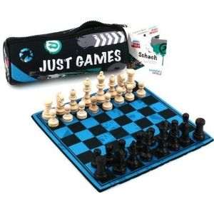 Weiblespiele 06110 Schaakspel 'Just Games' van neopreen met houten speelfiguren