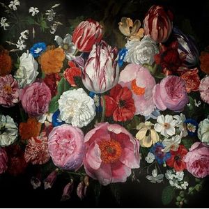 Rasch Behang 360950 - Fotobehang op vlies met bloemen in verschillende kleuren uit de collectie Magicwalls - 2,65 m x 2,65 m (LxB)