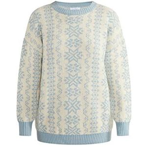 Colina Dames gebreide trui 15425014-CO02, blauw wolwit, XS/S, Blauw wolwit, XS/S