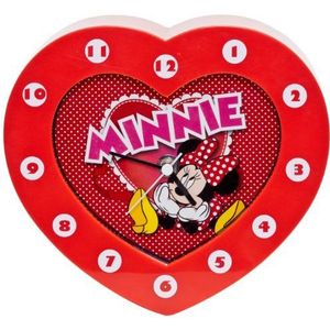 Disney Minnie wandklok hartvormig analoog 21762
