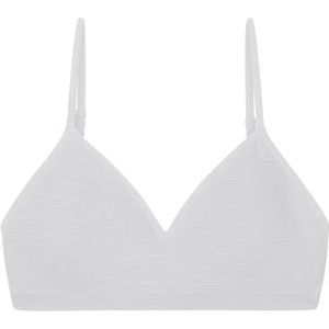 Women'secret Uitneembaar kussen, naadloos, Shiny Collection Bra, wit, XS voor dames