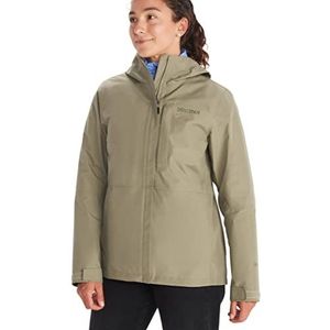 Marmot Wm's Minimalist GORE-TEX Jacket, Waterdicht regenjack, ademende regenjas met capuchon, licht hardshell windjack voor wandel- en fietstochten, Dames, Vetiver, XS