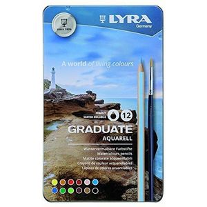 Kredki Lyra Graduate Aqua Metal Box 12 kolorów