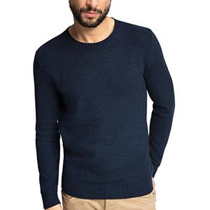 ESPRIT Herentrui met lichte structuur - Regular Fit, blauw (navy 400), L