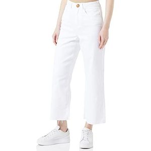 VERO MODA Vmwild Kathy Shr Wide Crop Pants voor dames, wit (bright white), (M) W x 30L