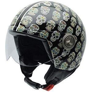 NZI Zeta Grafisch Open Gezicht Motorhelm, Glans Mexcal, Maat M