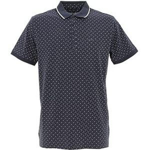 Teddy Smith heren polo shirt, Total Navy/Print Wit, S
