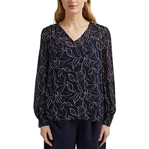 ESPRIT Collection 2-in-1 blouse met print, navy, 36