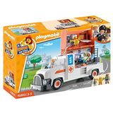 PLAYMOBIL DUCK ON CALL 70913 Ambulance, With Fold-Out Mobile Hospital, Light and Sound Effects, Medical Toy for Children Ages 3+