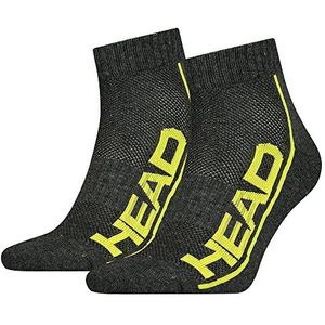 HEAD Unisex Performance Quarter Socks, Grey Combo, 43 EU