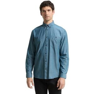 TOM TAILOR heren overhemd, 38974 - Green Herringbone, XL