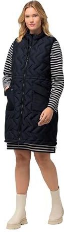 Ulla Popken - Bodywarmer - Marine - Lange Pasvorm