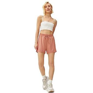 Koton Modal Trekkoord Pocket Shorts voor dames, Dusty Rose (Gk1), S