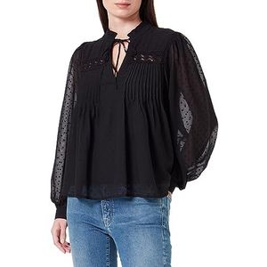 ONLMADONNA L/S TOP WVN, zwart, XL