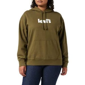 Levi's Graphic Standard Hoodie Vrouwen, Poster Logo Dark Olive, XXS