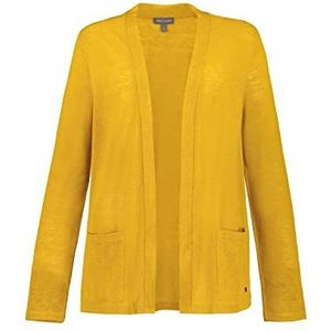 Gina Laura Dames Shirtjack met zakken Gebreide jas, Sky Petrol, S, Amber-geel, S