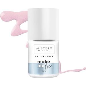 Mistero Milano Hybrid lak Undress Me Base Hybrid lakken - Base Cover - beschermt het nageldesign - nagellak voor nagelbehandeling - UV/LED - roze glans - 12 ml