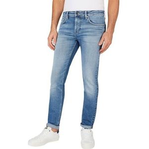 Pepe Jeans Slim Jeans voor heren, Blauw (Denim-ht0), 28W / 34L
