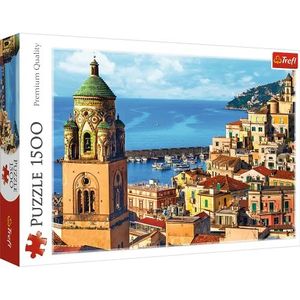 Trefl - Amalfi, Italië - Puzzel 1500 Elementen - Reizen, Vakantielandschap, DIY Puzzel, Creatief Vermaak, Leuke, Klassieke Puzzels voor Volwassenen en Kinderen Vanaf 12 Jaar