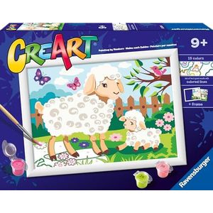 Ravensburger - CreArt D Series Classic: Pecorelle schilderset op nummer, bevat een voorgedrukte plaat, kwast, kleuren en accessoires, creatief spel voor jongens en meisjes van 9+ jaar