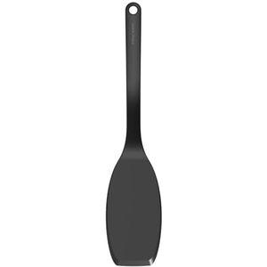 Fiskars Bakspaan, bakspatel met dun en flexibel uiteinde, ideaal voor omeletten, kunststof, lengte: 32 cm, Functional Form, zwart, 1023612