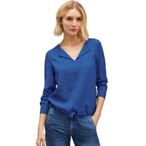 Street One - Blouse - Wit - Viscose - Omslagkraag en Trekkoord