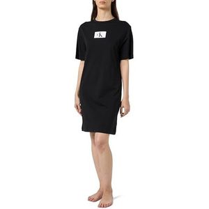 Calvin Klein Dames S/S slaapshirt, zwart, XS, Zwart, XS